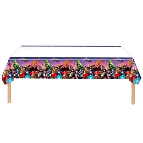 Leuaxmy Avengers tablecloth protects surfaces and unifies the theme.