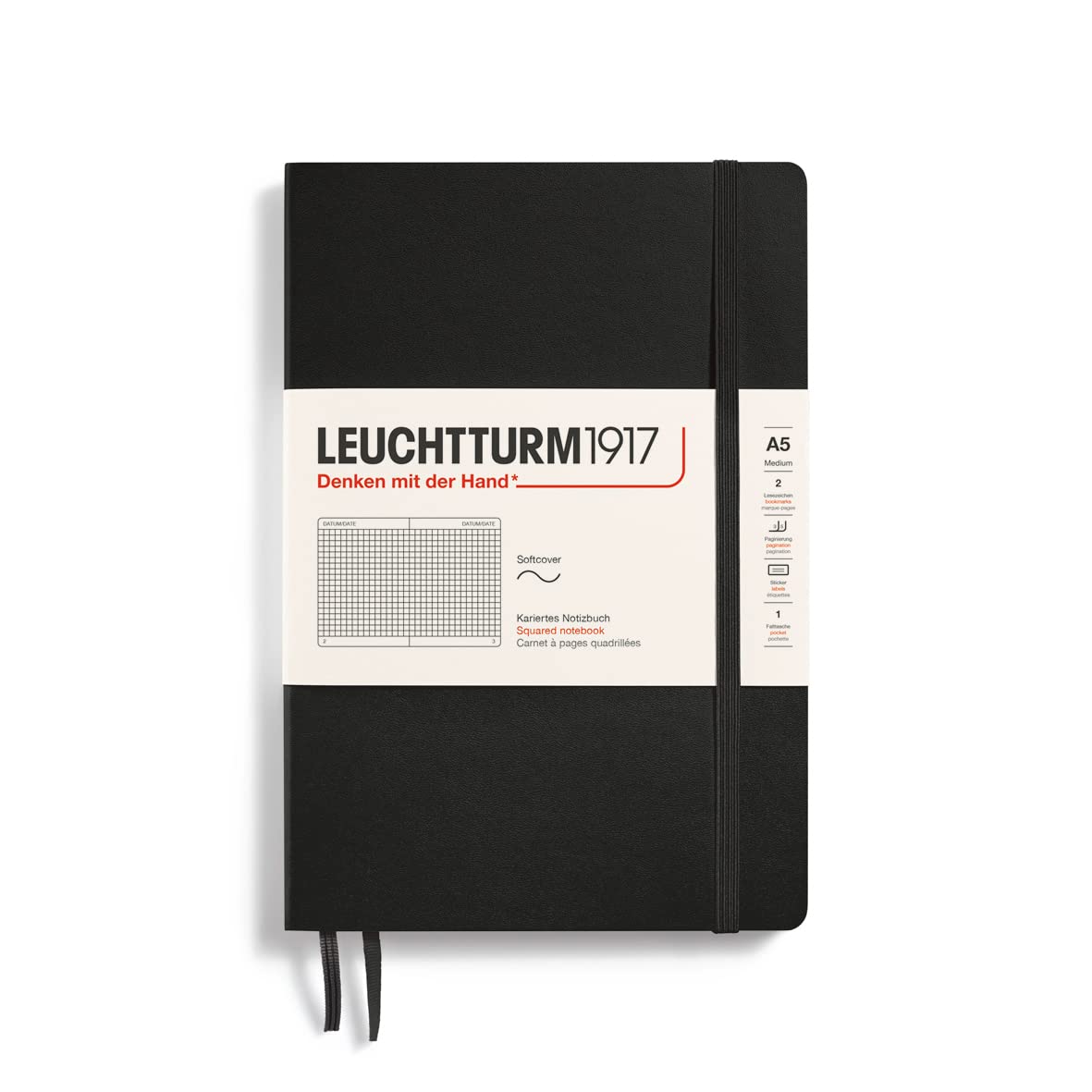 LEUCHTTURM1917 softcover notebook A5 with numbered pages for easy organization