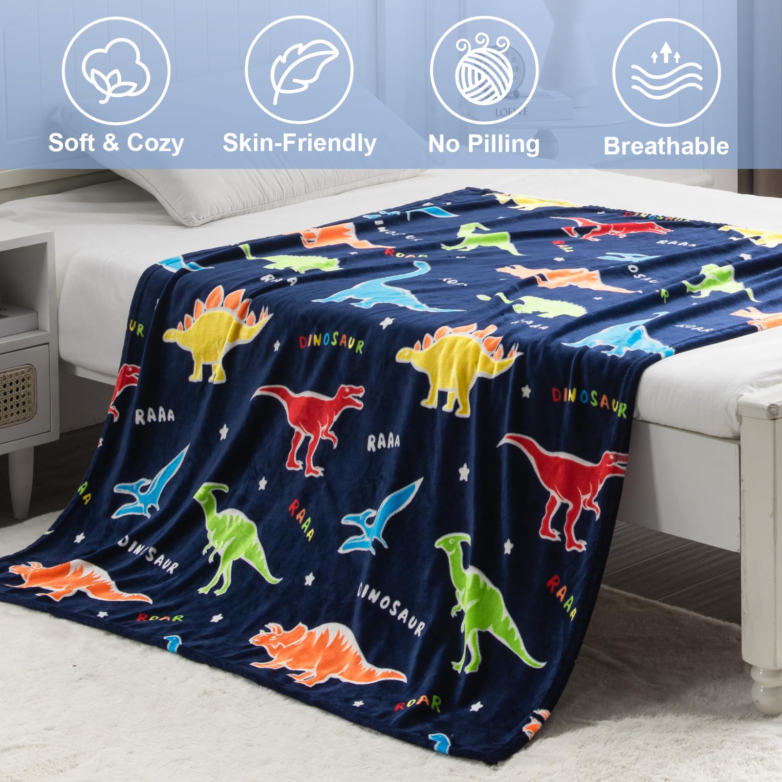 Levens 50x60 inch blanket ideal for sofa or bed.