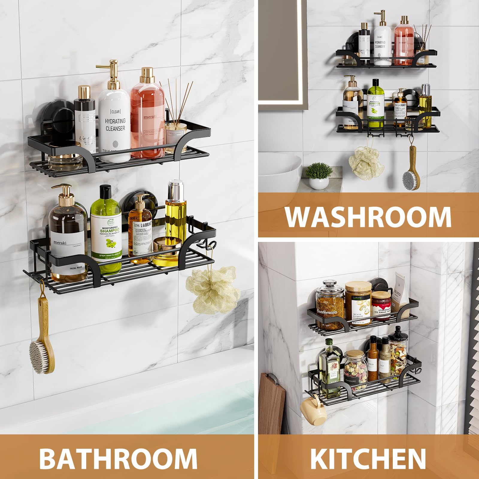 LEVERLOC inside shower shelf made of stainless steel for rustproof storage