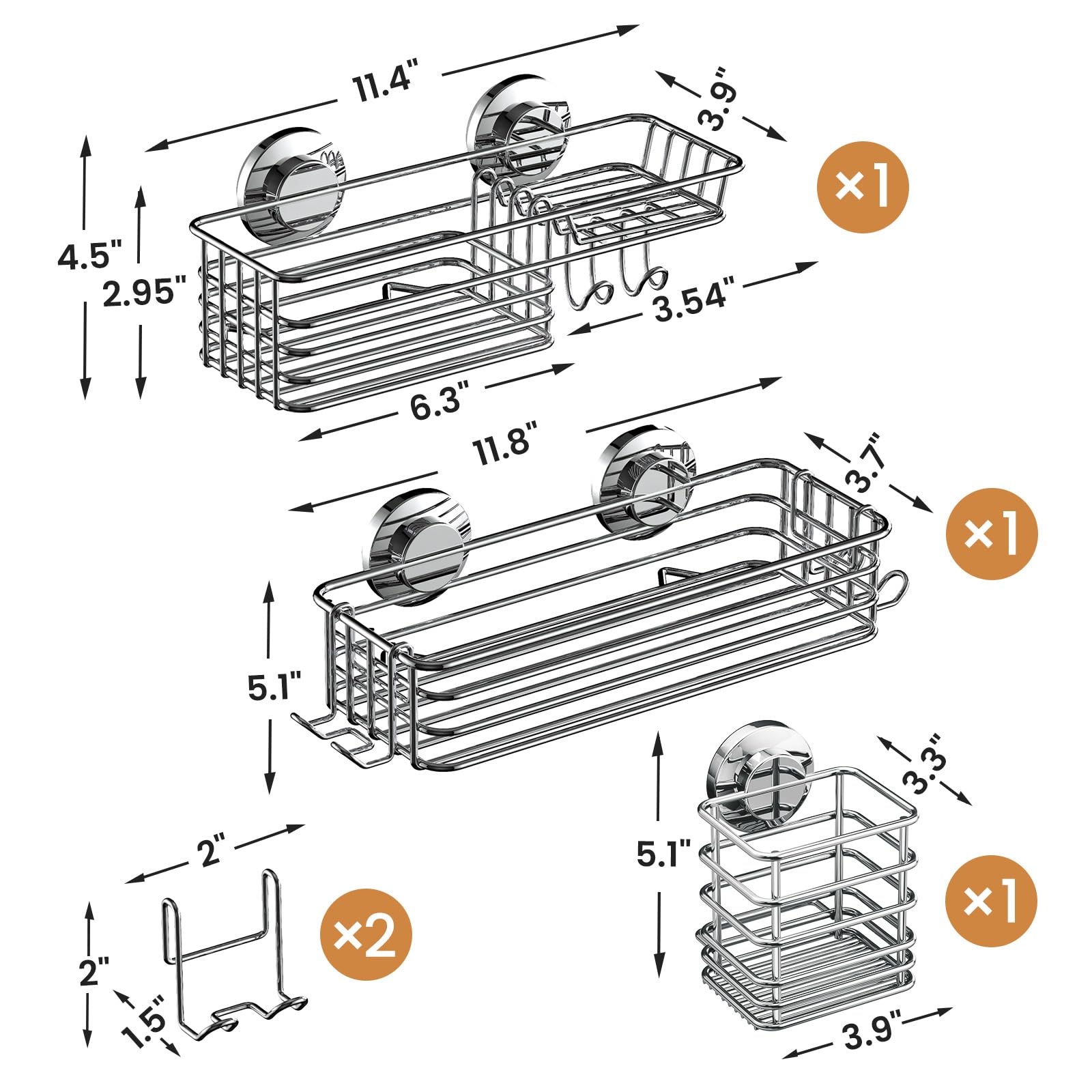 LEVERLOC suction cup removable caddy for quick repositioning