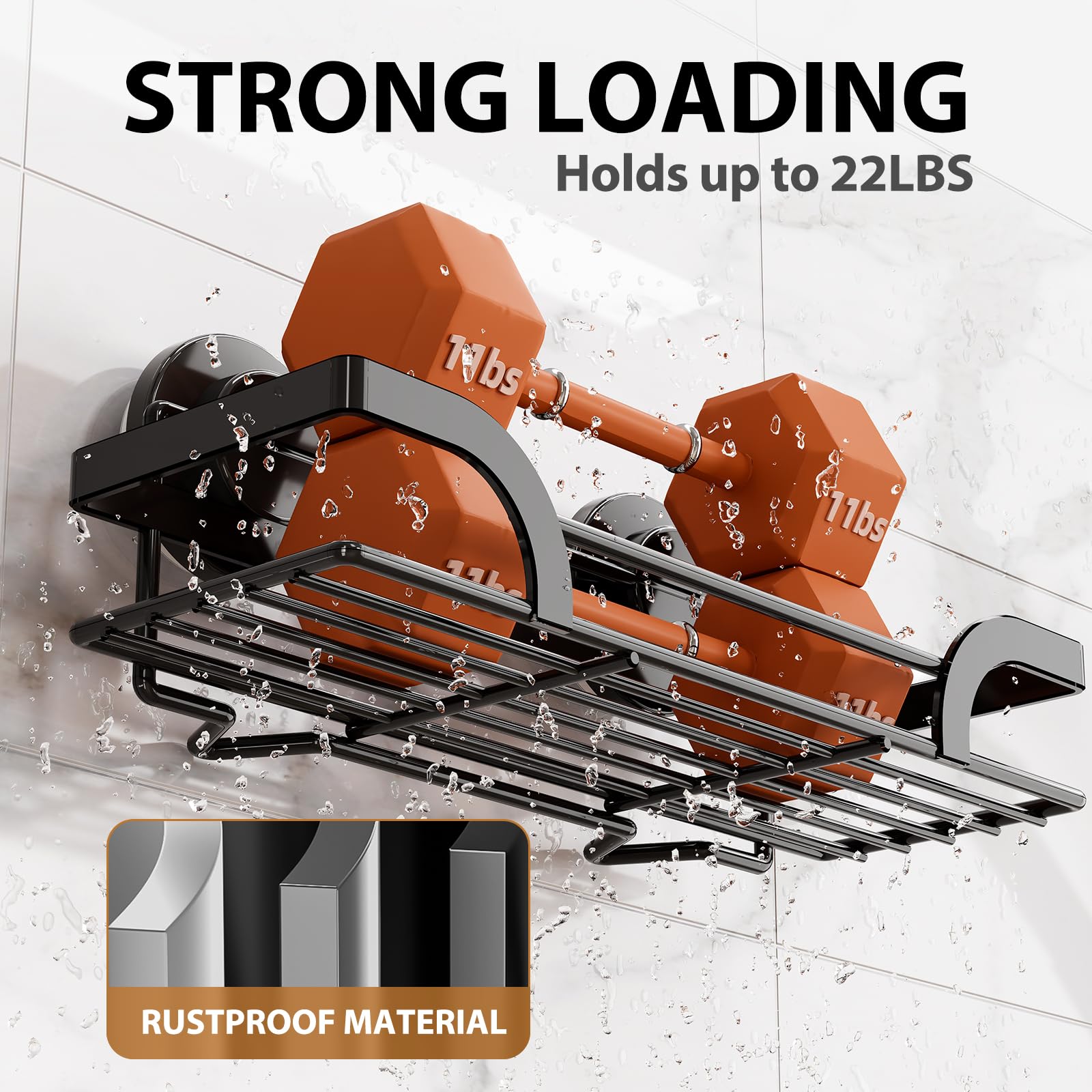 LEVERLOC shower hooks hold razors and towels within easy reach