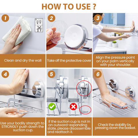 Two hooks for razors, towels, or brushes within reach.