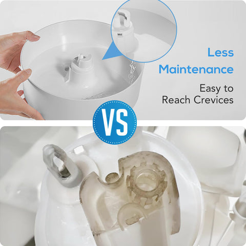 Levoair detachable tank with 9.8-inch opening simplifies cleaning.