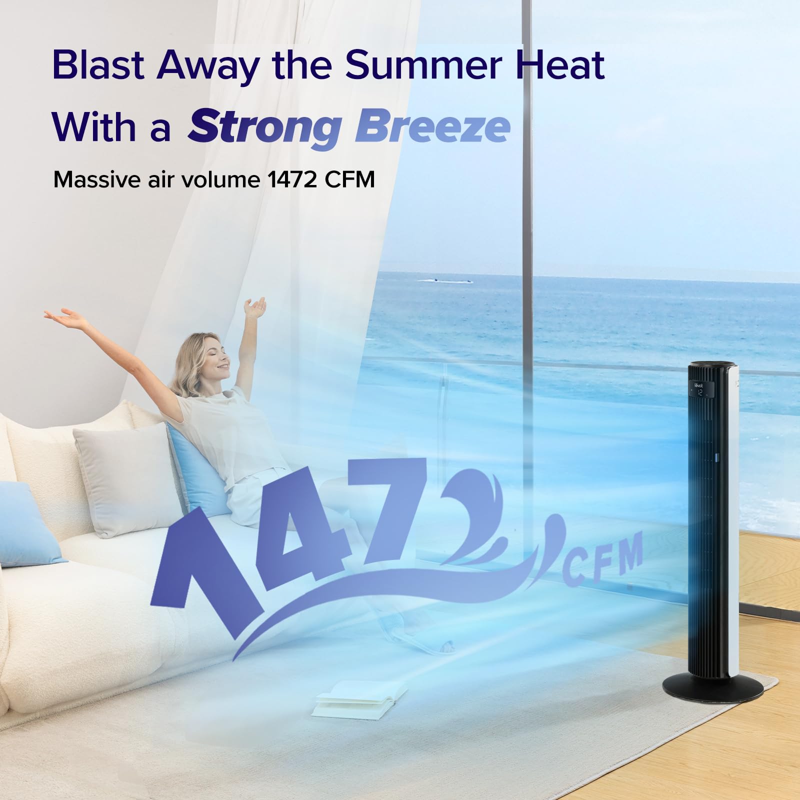 LEVOIT Classic remote control enables easy operation from across the room