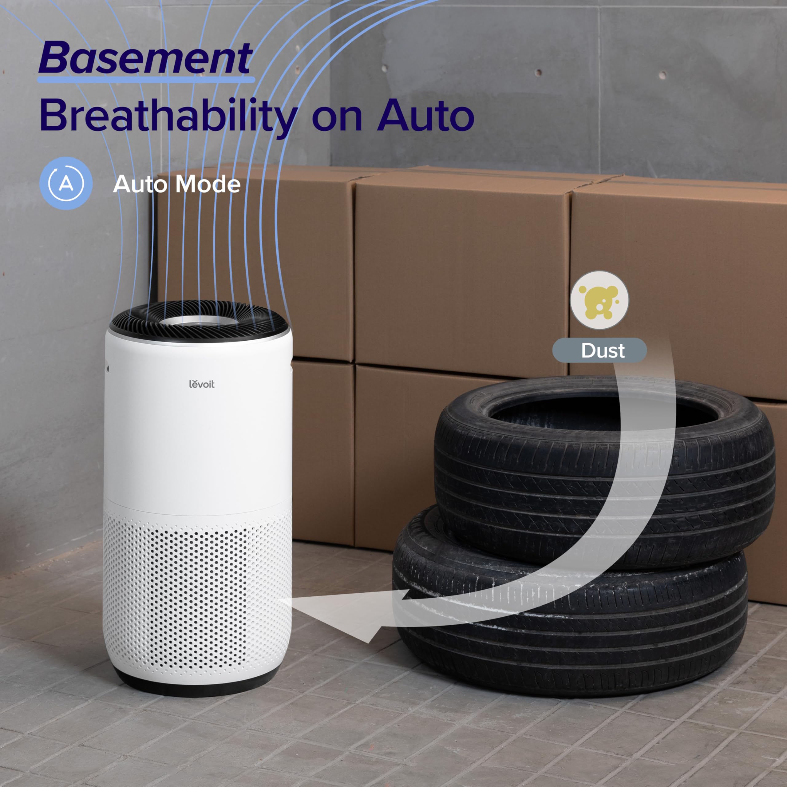 LEVOIT Core 400S-P VeSync app enables remote control.