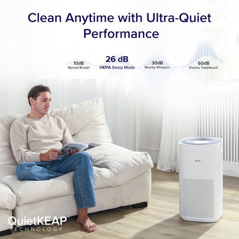 Levoit Core 600S-P sleep mode runs quietly for undisturbed nights