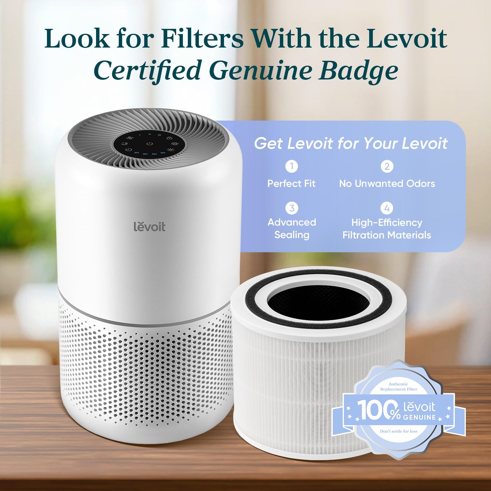 LEVOIT Core300-P sleep mode promotes whisper-quiet purification at night