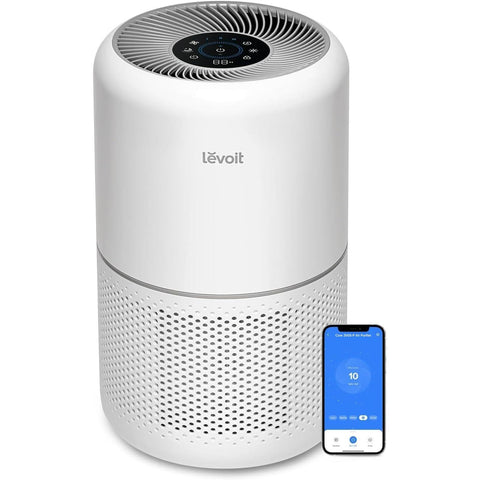 LEVOIT Core300S-P air purifier front view for a clean bedroom with quiet operation