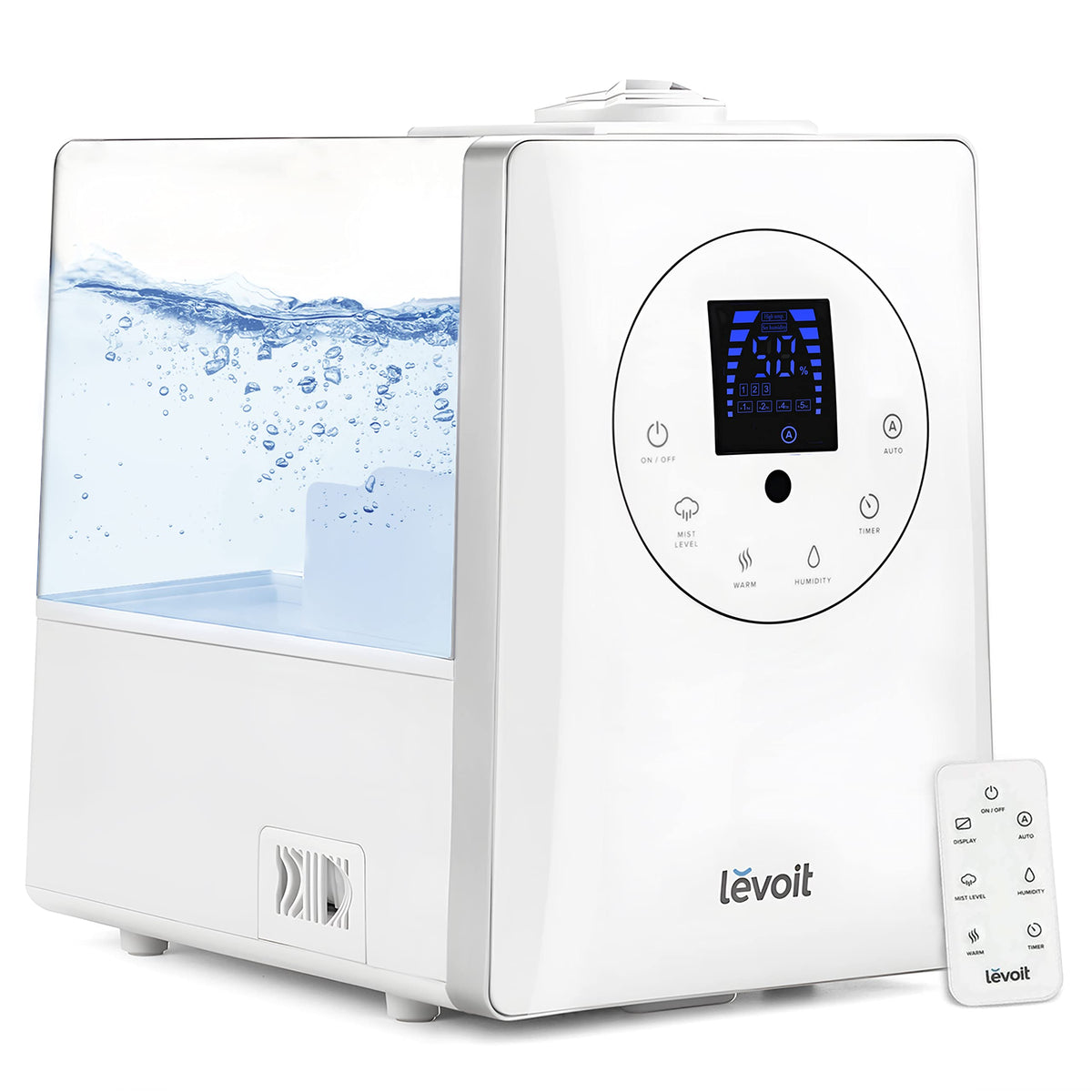 LEVOIT Hybrid Humidifier 6L tank for large rooms delivers long-lasting moisture.