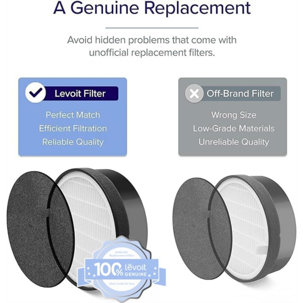 Levoit LV-H132 activated carbon layer close-up for odor reduction.