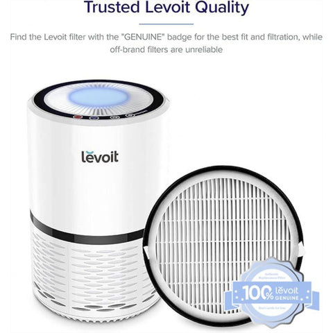 Levoit LV-H132 activated carbon layer showing gas and odor reduction capability.