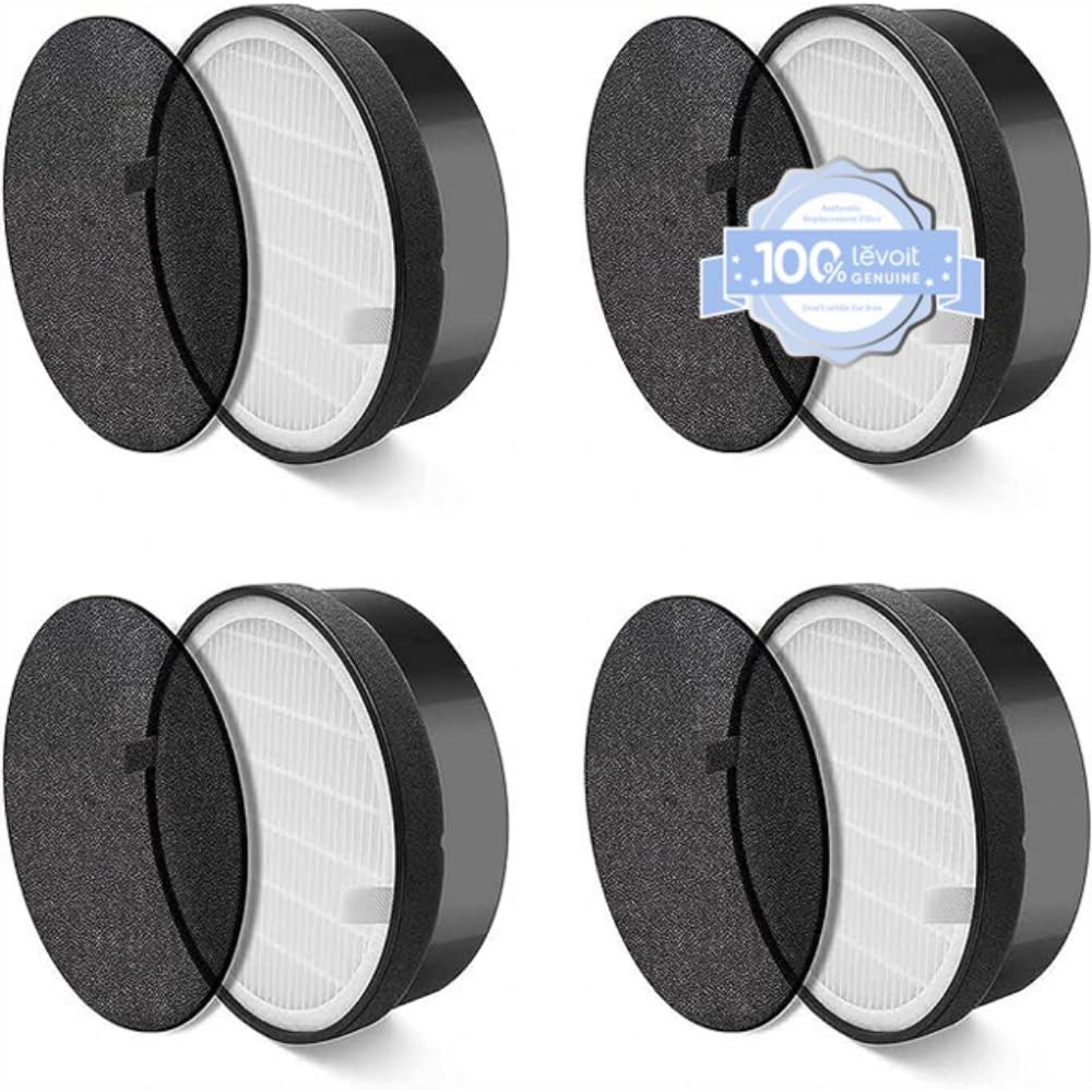 Levoit LV-H132 four-pack replacement filter for peak purifier performance.