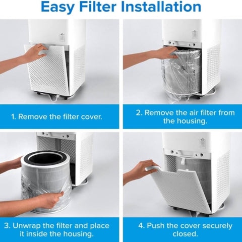 Back cover installation on LV-H135 unit with new filter