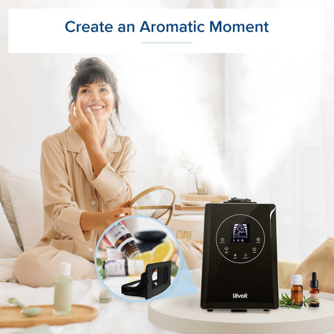 Levoit LV600HH humidifier in a bedroom creating comfortable air