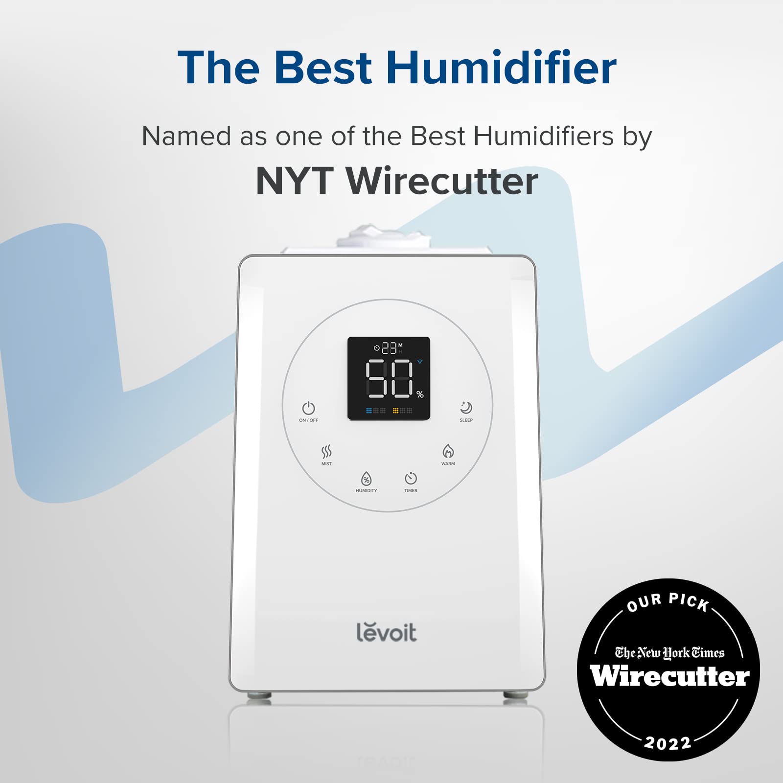 Cool mist output from LV600S for balanced humidity levels