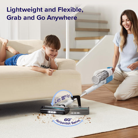 LEVOIT LVAC-200 self-standing design keeps the vacuum ready for quick pauses.