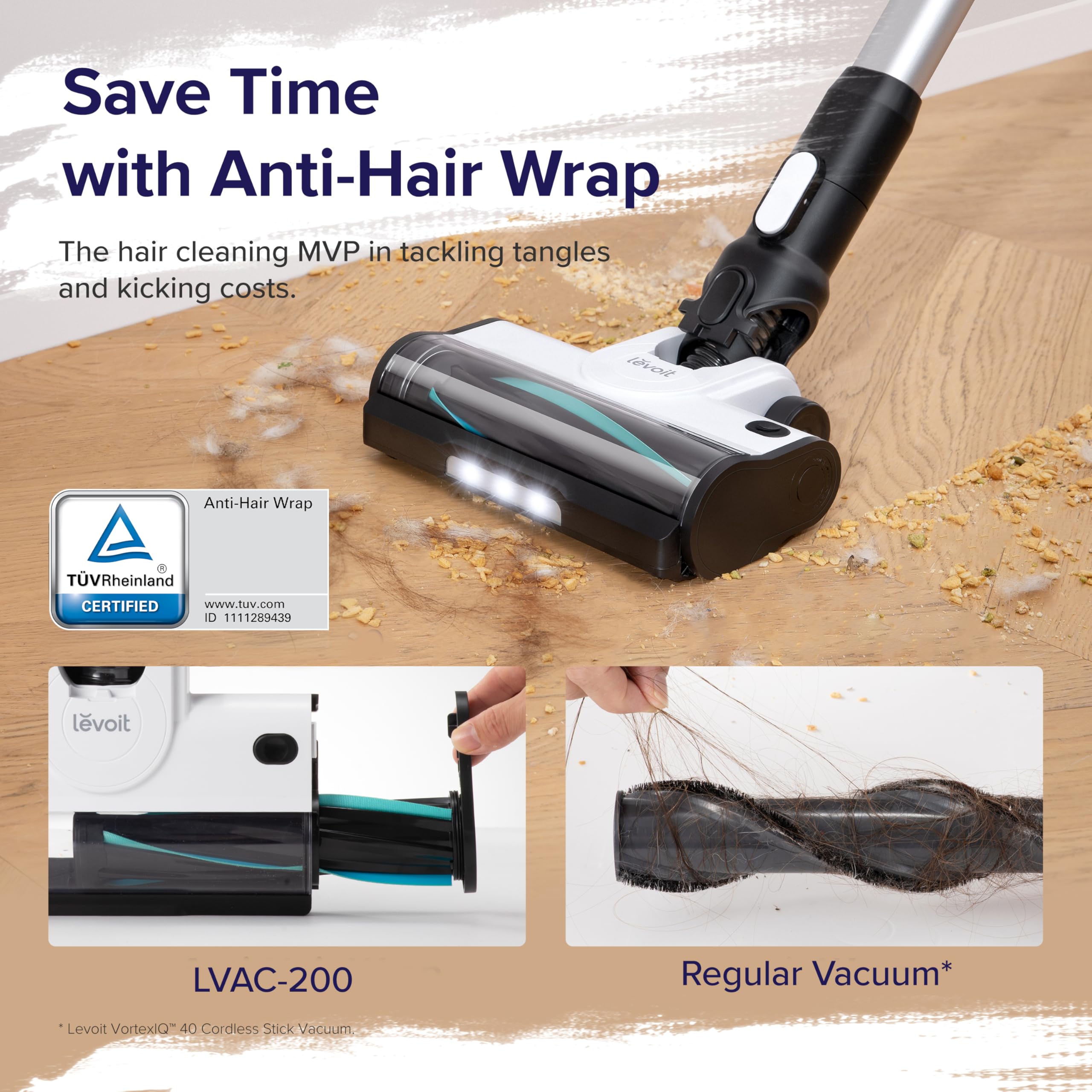 LEVOIT LVAC-200 versatile cleaning attachments tackle floors and surfaces.