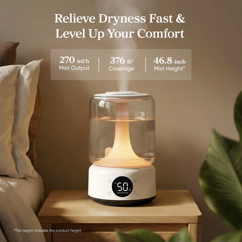 LEVOIT 450S with 4.2L tank for long-lasting humidity in large rooms