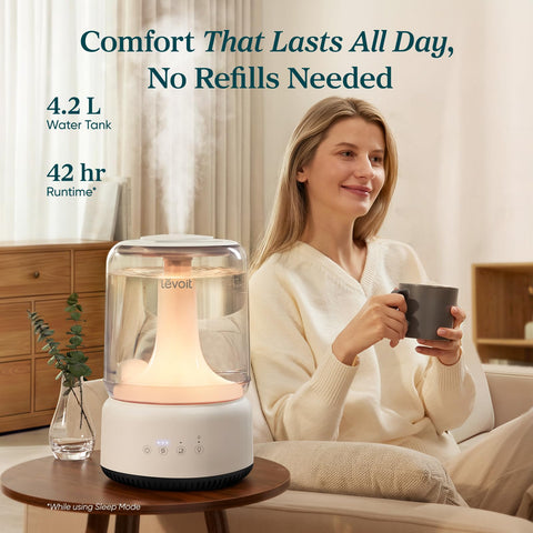 LEVOIT Neo Classic 450 with 360-degree rotating nozzle for even mist distribution