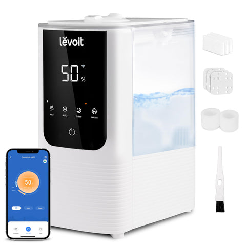 LEVOIT OasisMist 4.5L humidifier top-fill design for easy refills.