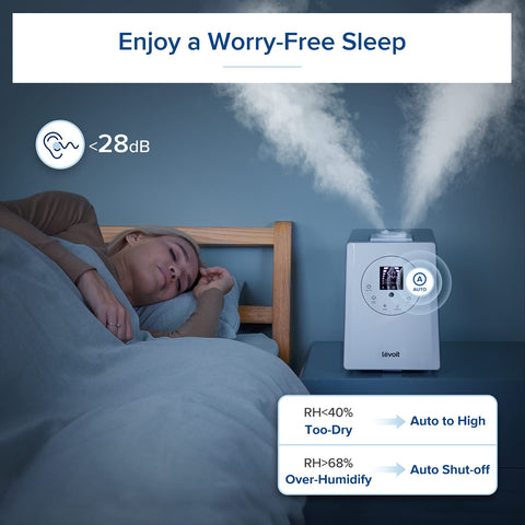 LEVOIT remote control lets you adjust settings from bed.