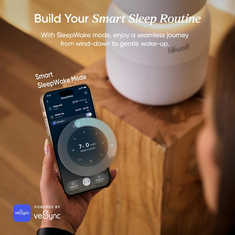 LEVOIT Sprout sensor display shows real-time air quality