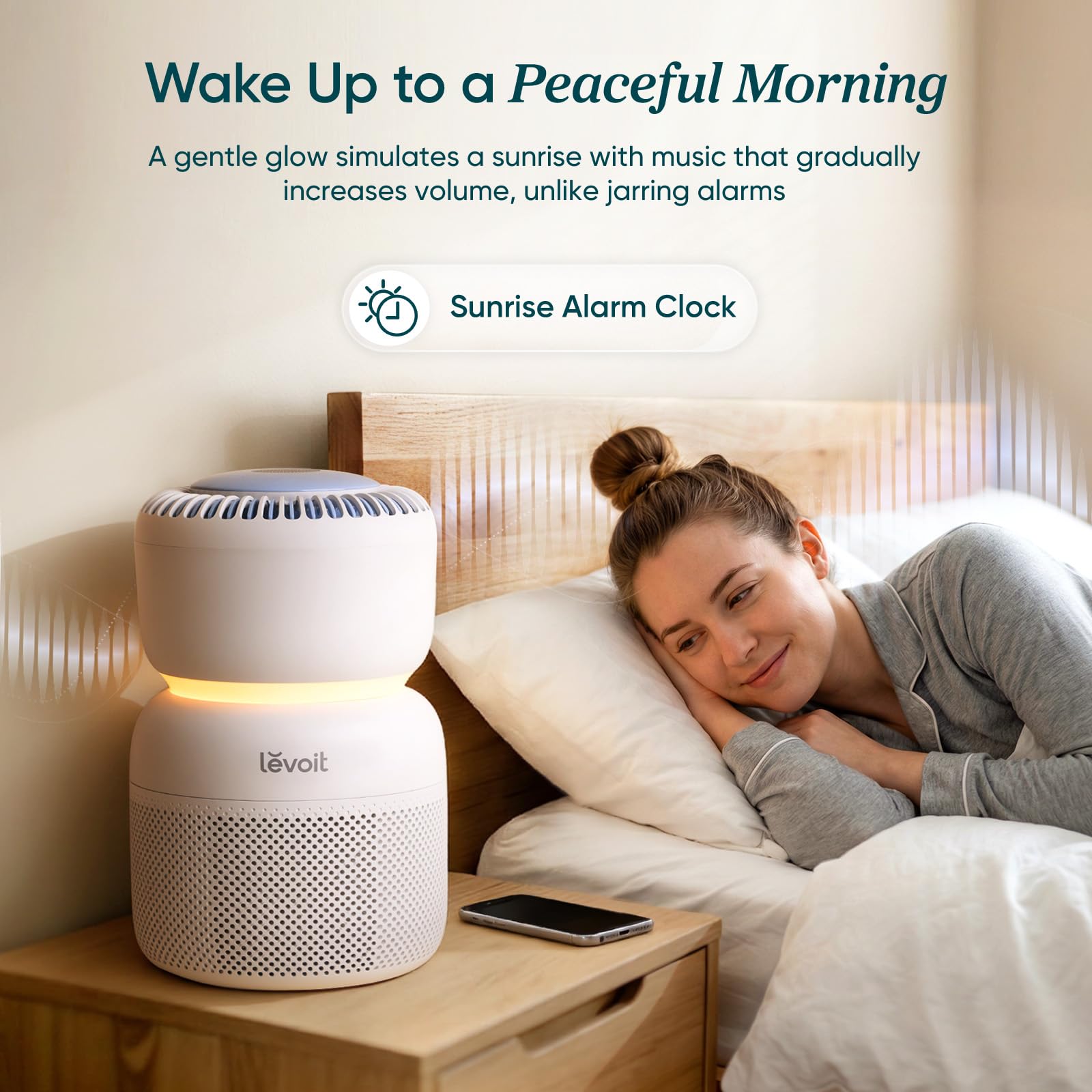 LEVOIT Sprout built-in white noise to help sleep
