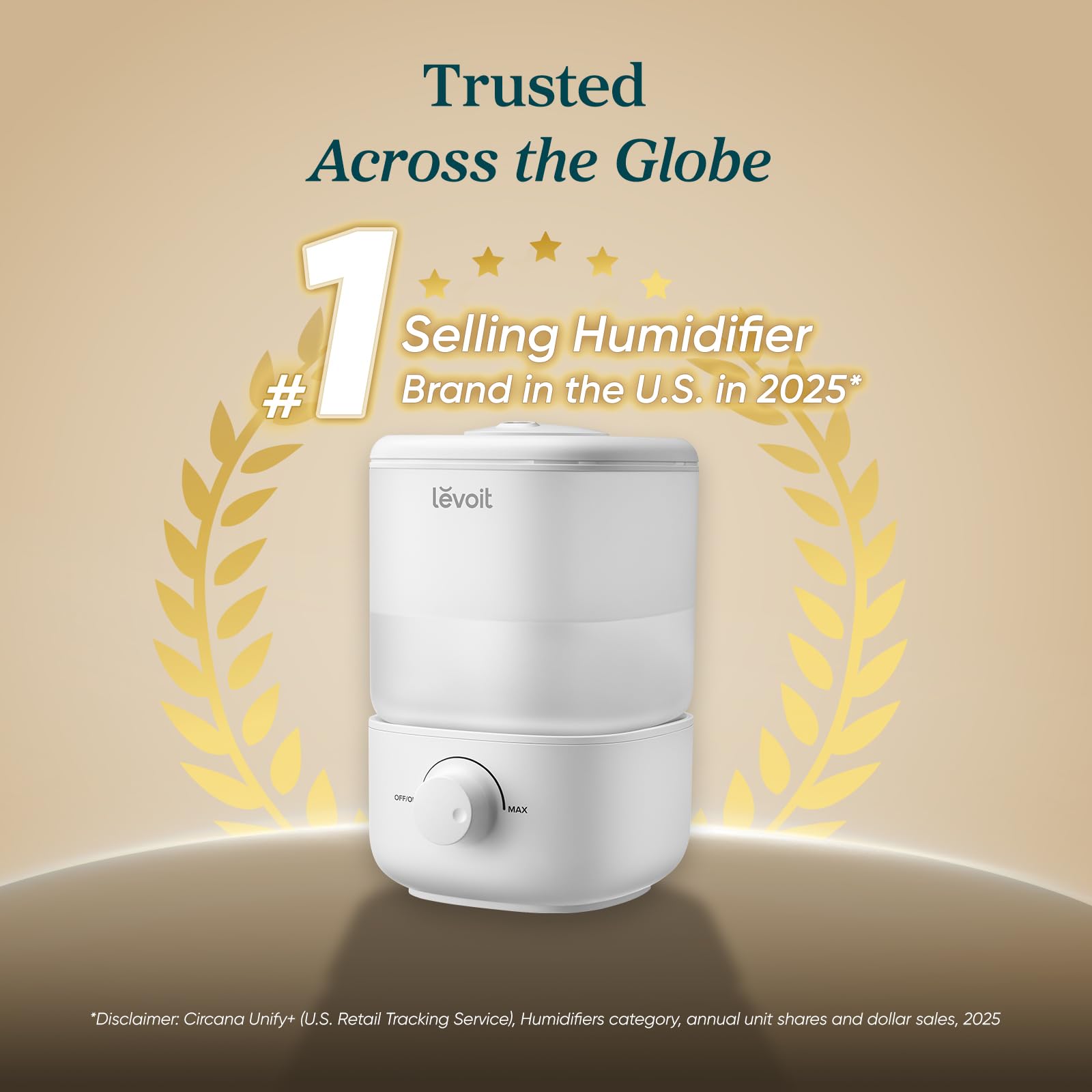 LEVOIT Top Fill Humidifier BPA-free material for safe home use