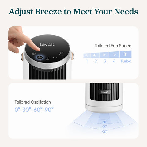 LEVOIT 12-hour timer for predictable daily cooling.