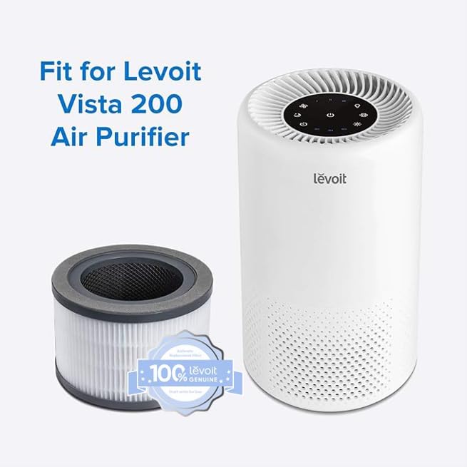 Levoit Vista 200 RF activated carbon layer reduces odors and gases