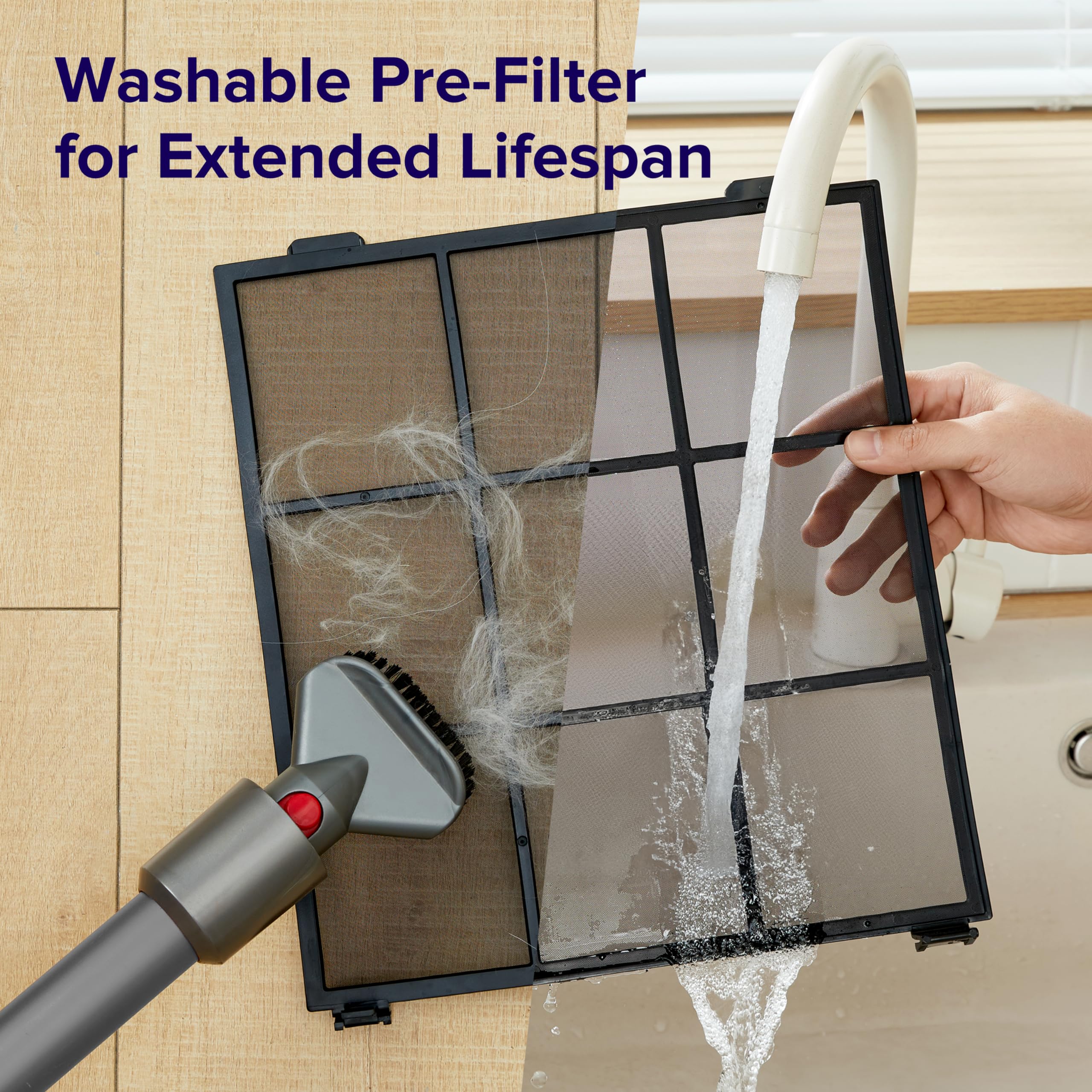 Levoit Vital 100S-P activated carbon filter, odors reduced in a room.