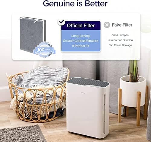 Levoit Vital 100 2-pack replacement filter packaging box highlights authenticity.