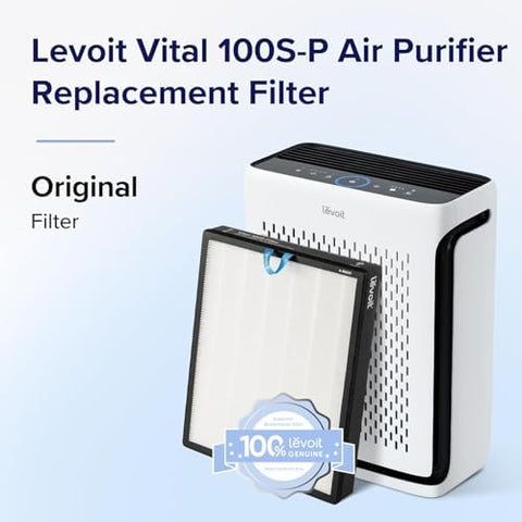 LEVOIT Vital 100S-P filter life indicator helps you replace on time.