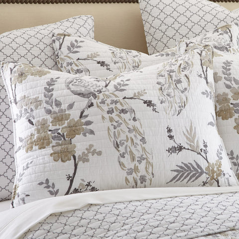 Pisa king shams 36x20 matched with the quilt for complete look
