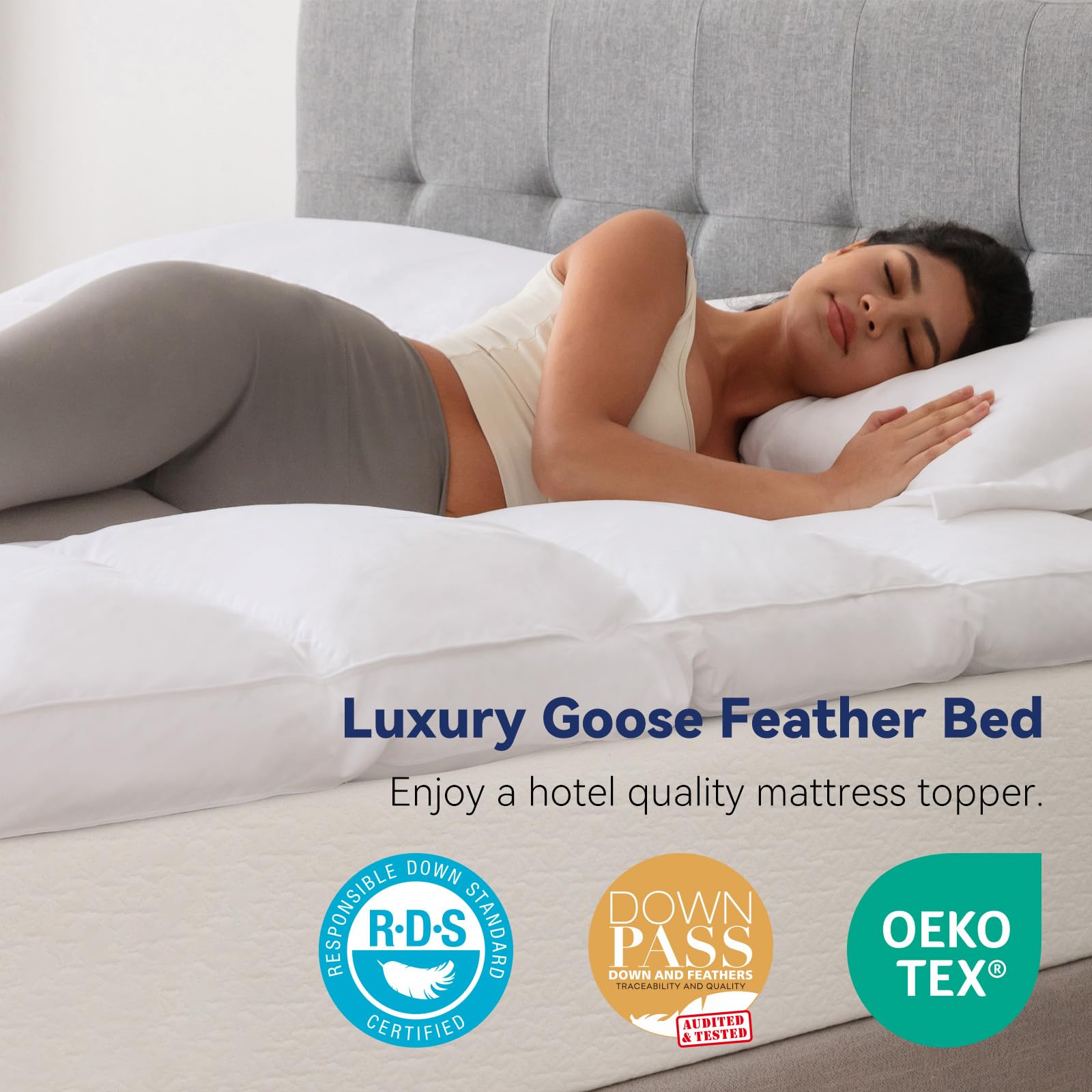 LeWinBedding baffle-box design ensures even filling and no shifting.
