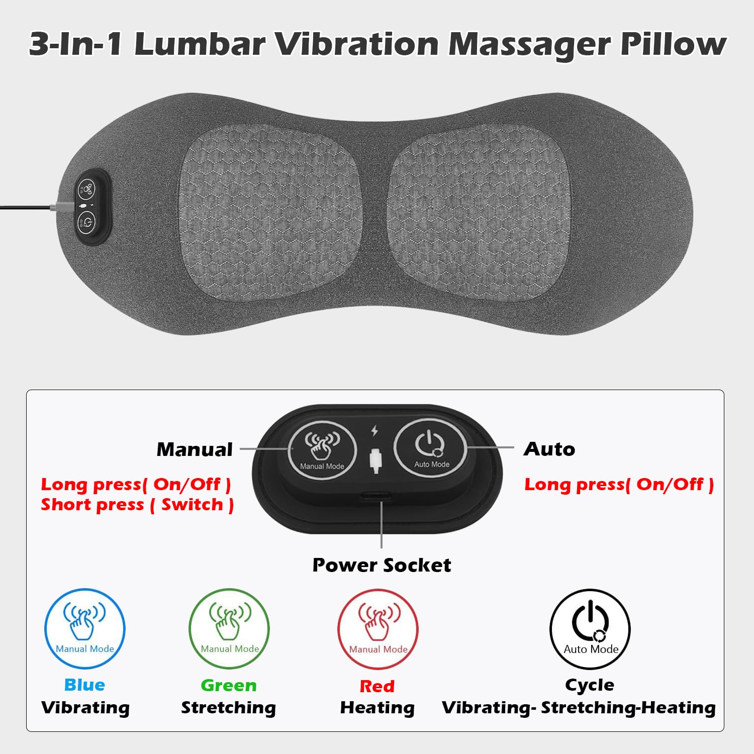Lewuyoya vibration massage highlights relaxing tense back muscles.