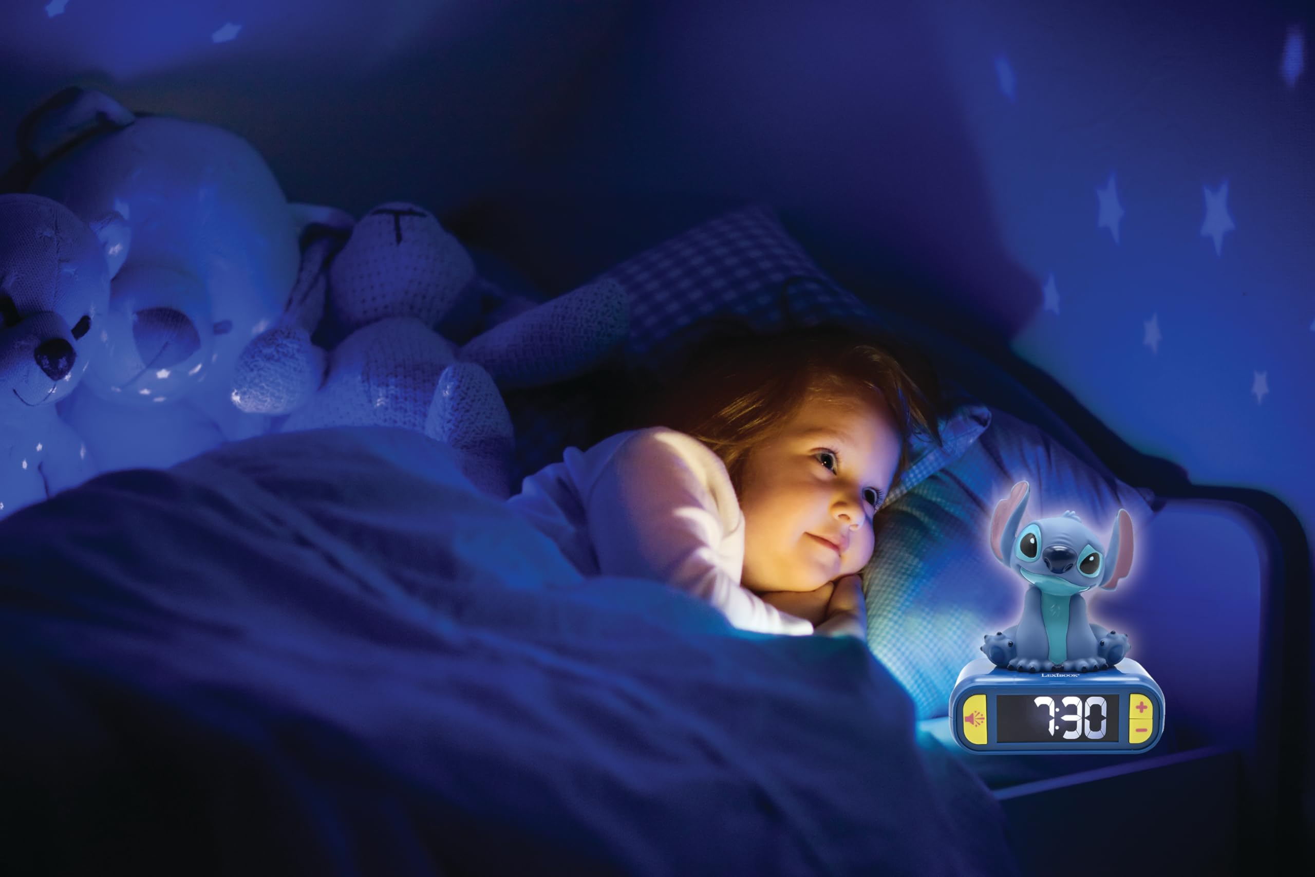LEXiBOOK Stitch battery indicator keeps you informed on power.
