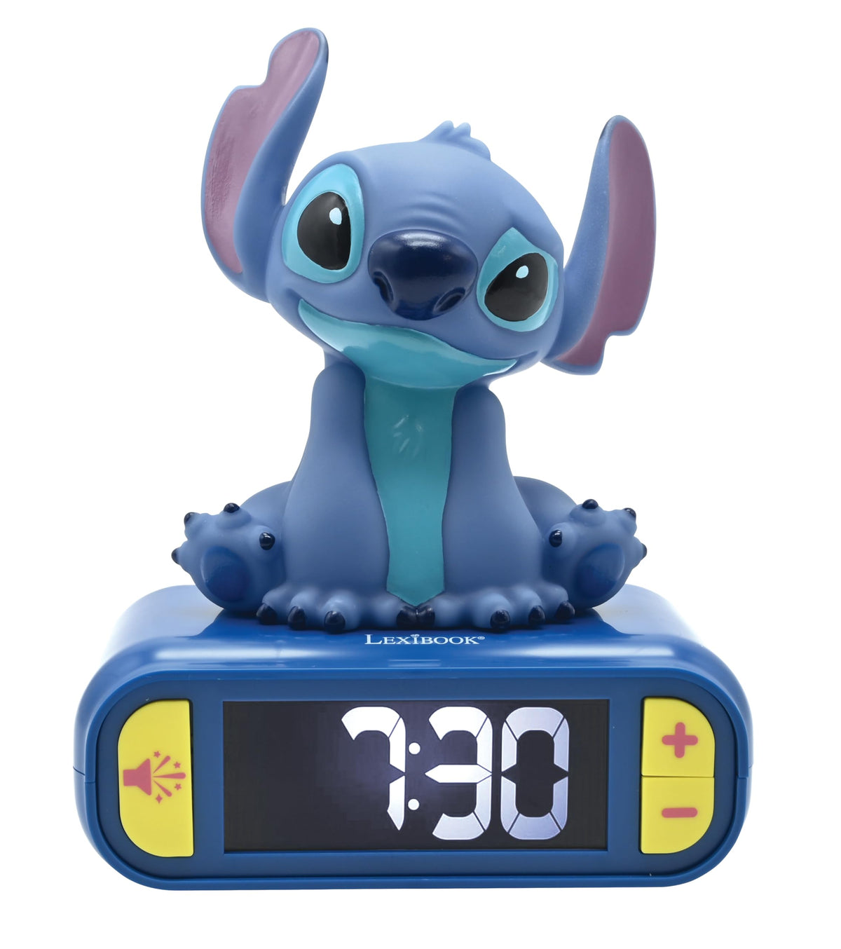 LEXiBOOK Disney Stitch nightlight on emits a gentle glow for bedtime routines.
