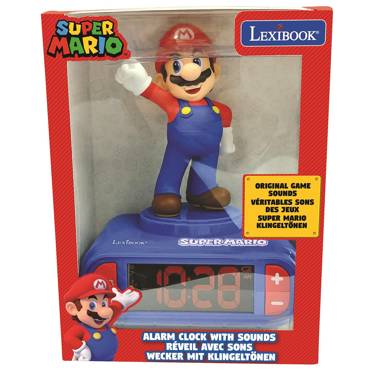 Lexibook Mario tap-to-turn-off aids quick, simple mornings.