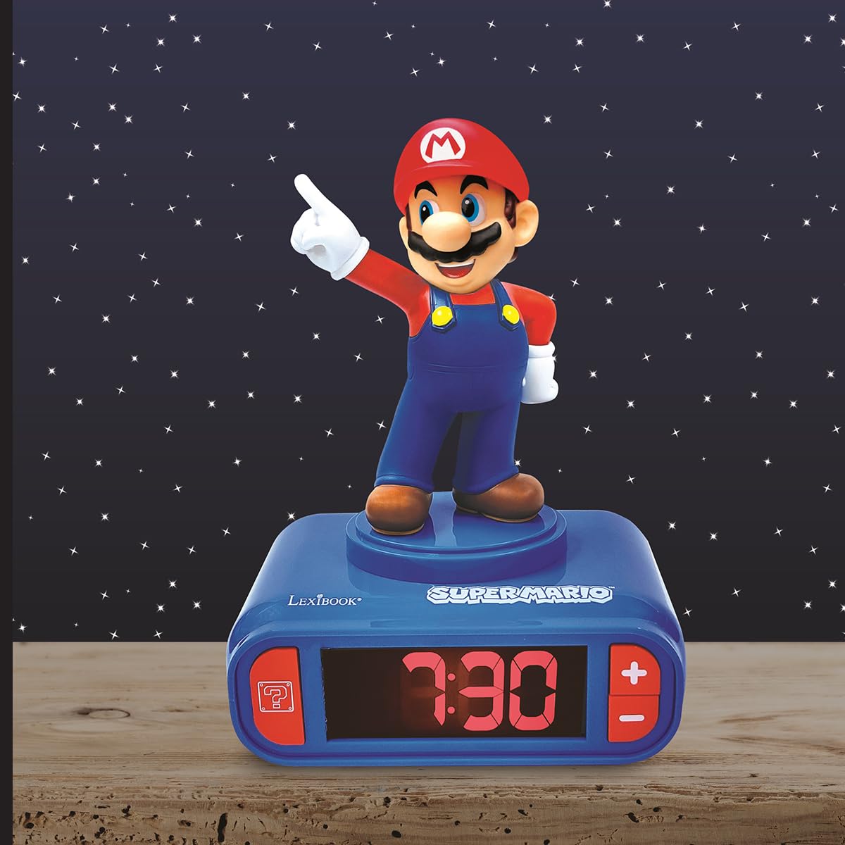 Lexibook Mario sounds and melodies offer a gentle wake-up.