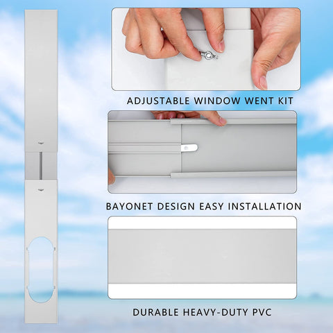 LEZIFU exhaust hose adaptor connects to portable AC outlet