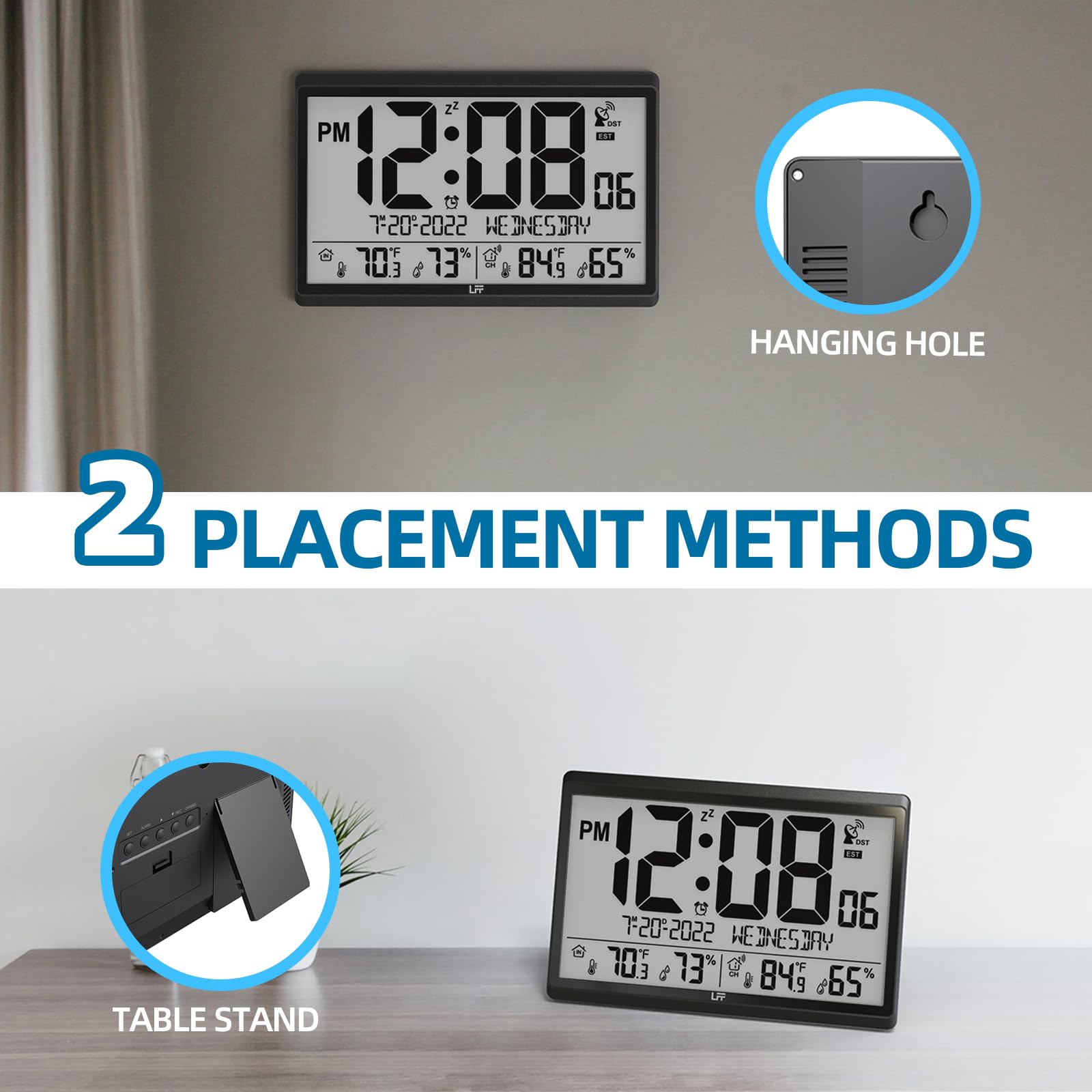 LFF Atomic Clock desk setup illustrating versatile home office integration.