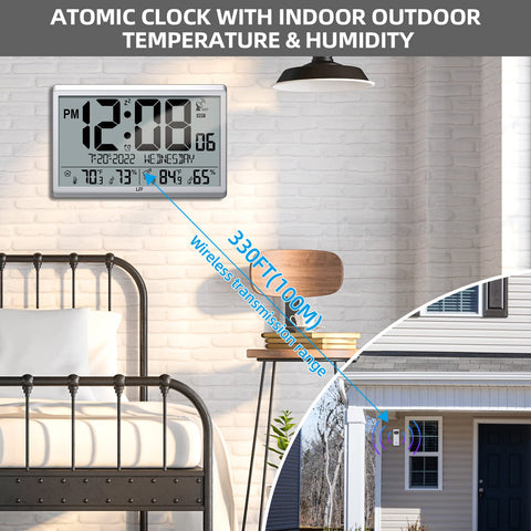 LFF atomic clock showing eight time zones for global scheduling