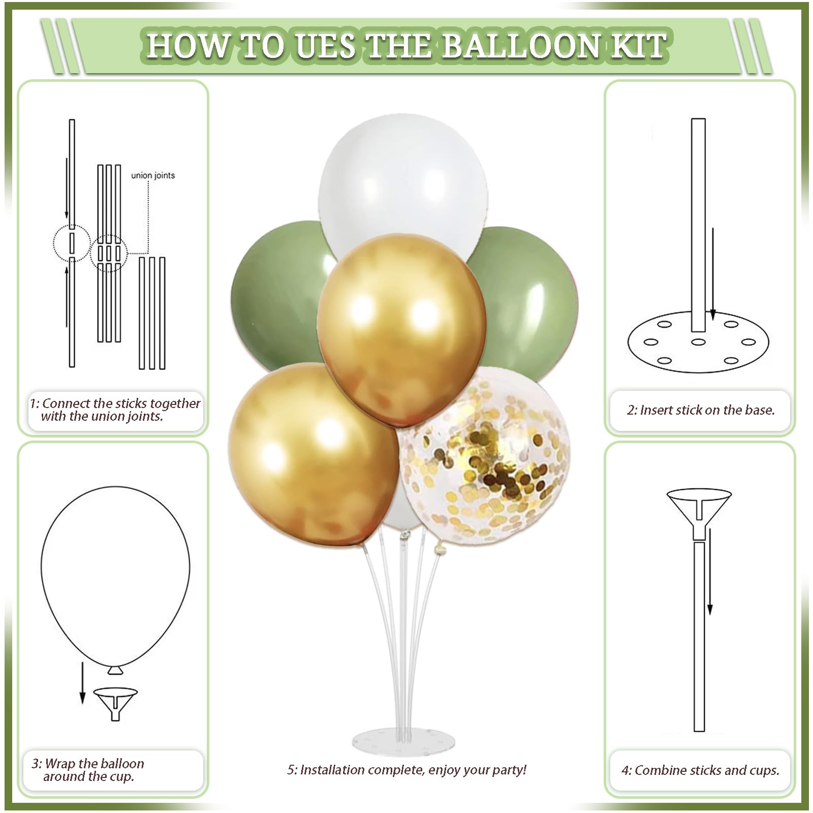 LFSTGN Balloon stand kit simplifies setup and keeps balloons upright.