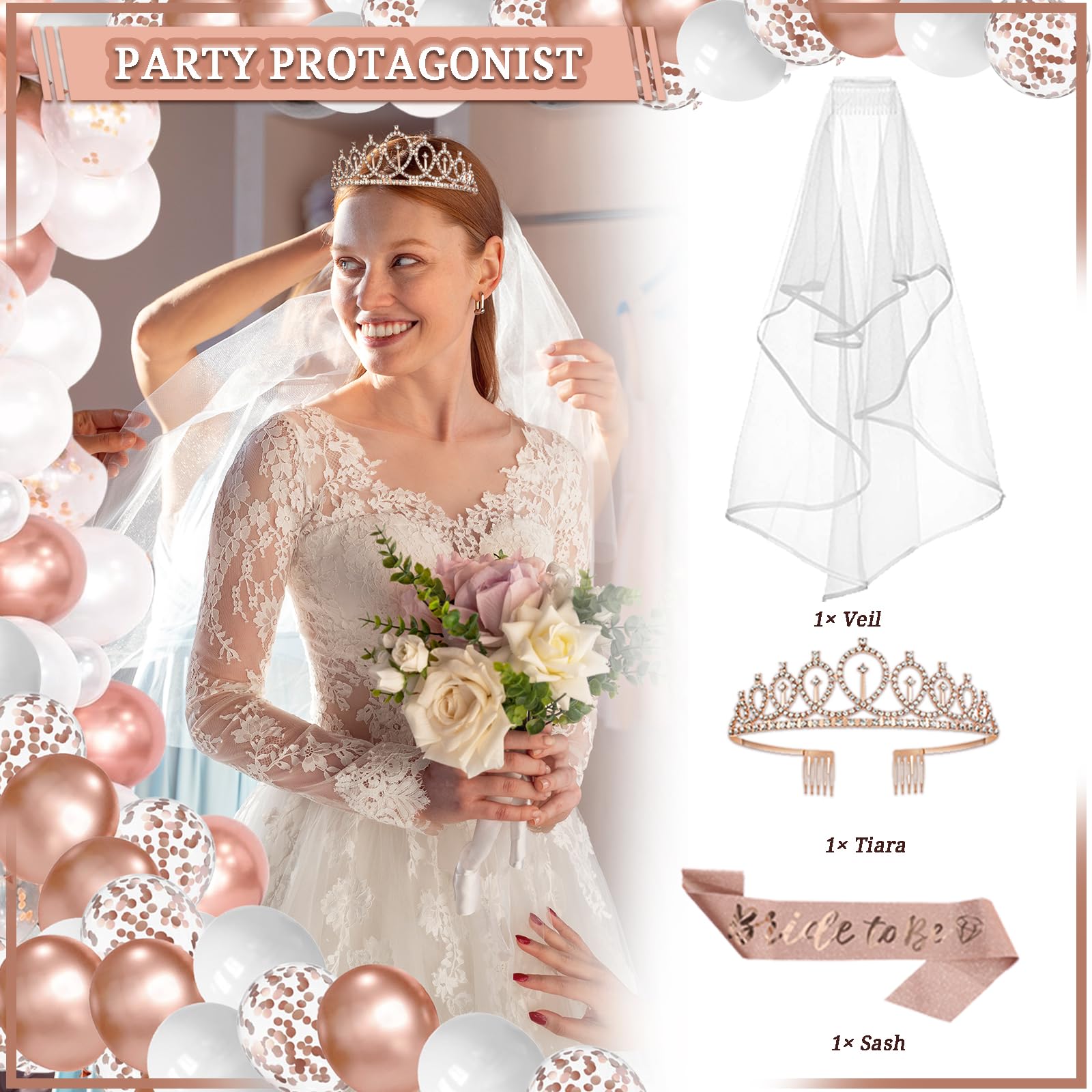 LFSTGN rose gold fringe curtains add dramatic backdrop to the party