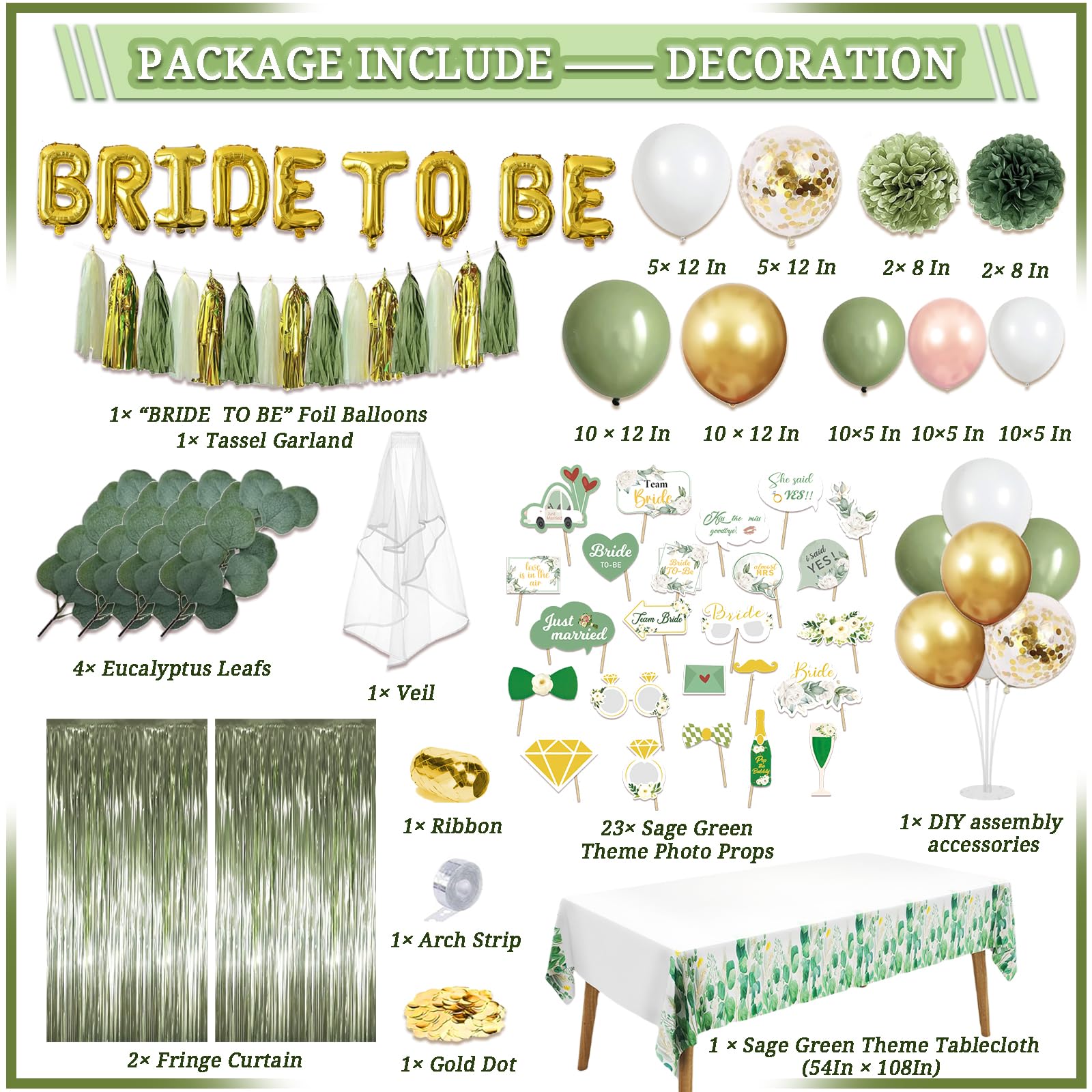 LFSTGN Sage green tablecloth creates an elegant backdrop for celebrations.