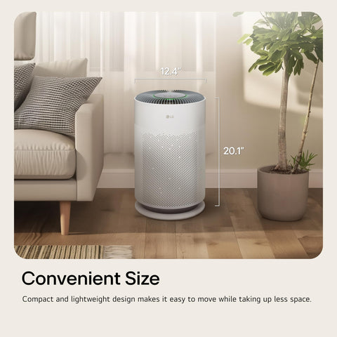 LG PuriCare 360 PM1.0 sensor detects microscopic particles in real time.
