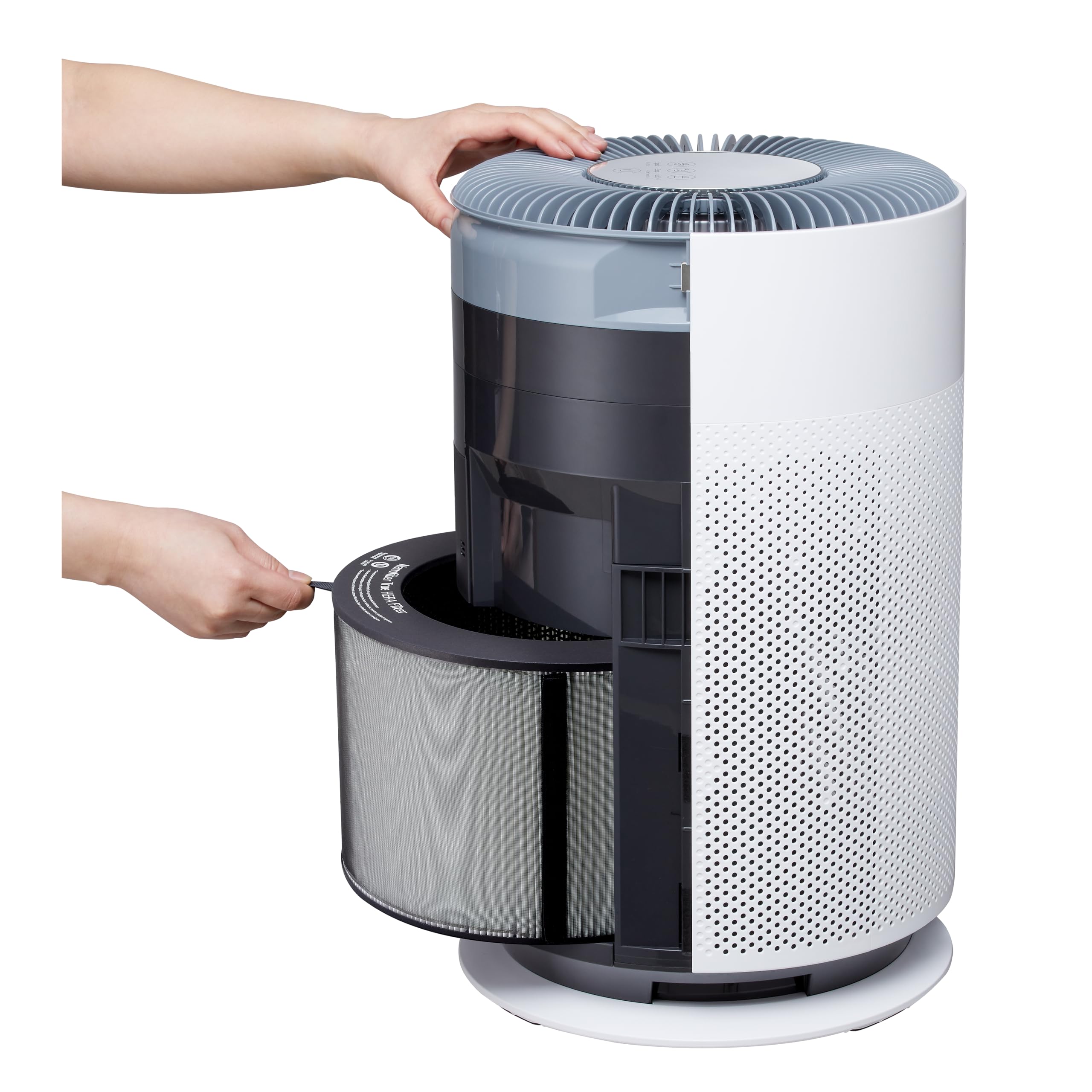 LG PuriCare 360 room coverage demonstrates effective cleaning in large and small spaces.