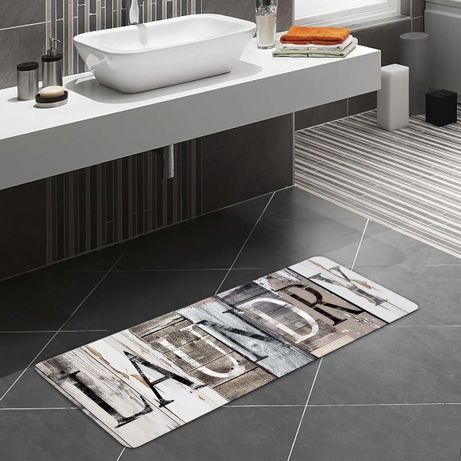 LHAIFA plush yet durable surface feels soft to walk on barefoot.